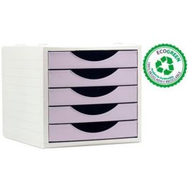 Archivo 2000 Módulo Organizador Ecogreen Sobremesa 5 Cajones Reciclado Malva Pastel 340x270x260 Precio: 23.50000048. SKU: B129E2PXNS