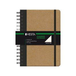 Bloc Vesta Nature Wire-O A5 96H 80Gr. Liso Con Goma Precio: 6.50000021. SKU: B1G32VH3S3