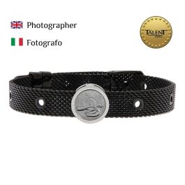 Pulsera Unisex Photographer Talent Jewels TJA-3-07-03-2-235 Negro