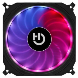 Hiditec Ventilador N10 ARGB 12cm, Refrigeración Avanzada, Flujo de Aire 53 CFM, Iluminación ARGB Uniforme, 16 dBA
