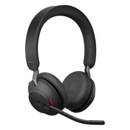 Jabra Evolve2 65 Stereo MS + Link 380 USB-C Auriculares Inalámbricos Diadema Negro para Oficina/Centro de Llamadas Certificación MS Teams