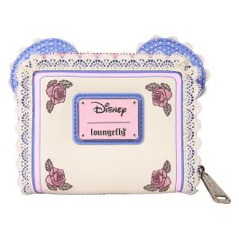 Loungefly Cartera Minnie Disney Floral Piel Sintética Billetero con Detalles de Lazo 3D y Orejas Mickey Troqueladas