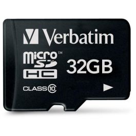Verbatim Tarjeta de Memoria MicroSDHC 32GB Class 10 (SDHC) para Móviles, Cámaras Digitales, GPS y Adaptador SD