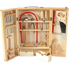 Planete Bois MGM098927 Armario de Herramientas de Madera con Herramientas Reales, 25 Piezas Montessori FSC, +8 Años