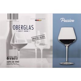 Inde Set 6 Copas Burgundy Passion 64Cl, 11,5x22,8x7 cm