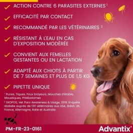 Pipetas antiparasitarias ADVANTIX 6: para perros muy pequeños de 1,5 a 4 kg Pipetas antiparasitarias ADVANTIX 6: para perros muy pequeños de 1,5 a 4 kg
