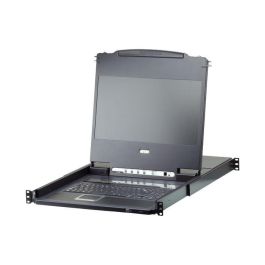 Aten CL6708MW Single Rail KVM Switch LCD DVI 8 Puertos Full HD 1080p 17.3 pulgadas Integrado Teclado Touchpad hasta 64 PCs