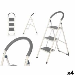 Escalera plegable de 3 peldaños Kipit 10109 Gris Acero 38 x 117 x 5 cm (4 Unidades) Precio: 116.89000026. SKU: B1JNAHZZS7