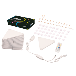 Phoenix Technologies Astral Kit De Iluminación Modular RGB, WiFi, Paneles Triangulares, Control por App