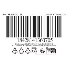 Inde Tarro de Cocina Cuadrado Faro, con Tapa de Bambú, Dimensiones: 10.7 cm (ancho) x 12.8 cm (alto) x 10.1 cm (largo), Capacidad 11.9 kg (24 Unidades)