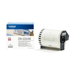 Brother DK-22246 Rollo de etiquetas de papel continuo – Negro sobre blanco, 103mm de ancho