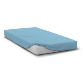 Home Linge Passion HP72123 Sábana bajera Microfibra 82 g 140 x 190 cm Bolsillo 30 cm Azul cielo