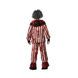 Disfraz Payaso Hombre Adulto Rojo Halloween Camiseta Pantalón Talla M-L