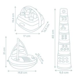 Little Smoby - Caja despertar y baño - 3 juegos despertar - A partir de 12 meses - Fabricado en Francia