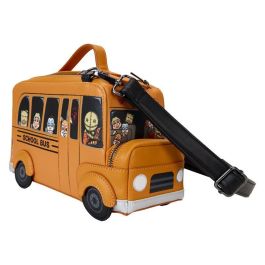 Loungefly Bolso bandolera Sam Trick r Treat de piel vegana con correa ajustable y compartimentos con cremallera