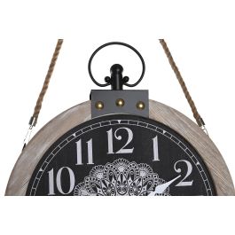 DKD Home Decor Reloj Sobremesa Boho Negro Blanco 2 Unidades 6.5 x 50 x 40 cm