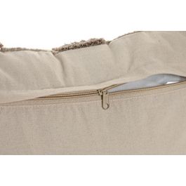 DKD Home Decor Cojín Boho de Algodón Beige 45x45 cm - Pack de 2 Unidades Hecho a Mano con Cremallera