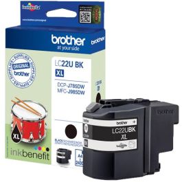 Brother LC22UBK Tinta Negra XL Alto Rendimiento Pigmento 2400 Páginas Original Pack Individual para DCP-J785DW MFC-J985DW