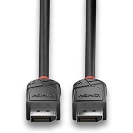 Lindy Cable DisplayPort 1.2 Black Line 2m | Soporte UHD 4K 4096x2160@60Hz | Audio 32 Canales | Contactos Oro 24K | Blindaje Triple