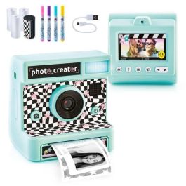Canal Toys CTCLK019 Cámara retro de impresión instantánea infantil con 4 rollos de papel, rotuladores y pegatinas. Canal Toys CTCLK019 Cámara retro de impresión instantánea infantil con 4 rollos de papel, rotuladores y pegatinas.