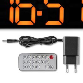 Reloj de Pared con Termómetro Hama 00222224 Blanco Negro Plástico