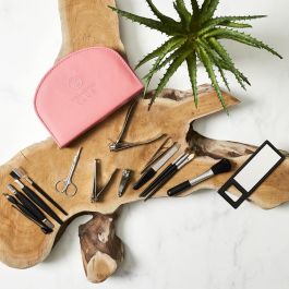 Cosmetic Club Estuche Juego 18 Piezas Manicura y Maquillaje Accesorios para Uñas y Cosméticos