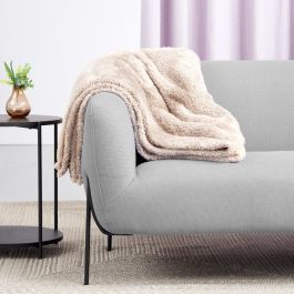 Day Manta de Vellón de Peluche 150x200 cm Gris Oscuro Beige 250g