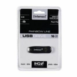 Intenso Lápiz USB 2.0 Rainbow line 16GB (3502470) - Negro transparente, 28MB/s lectura Precio: 6.89000015. SKU: S7819223