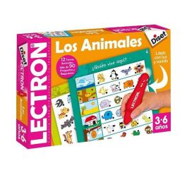 Diset Juego Lectron Lápiz Los Animales con Sonidos y Luces, 12 Láminas Interactivas, Pilas LR41 Incluidas, Edad +3 Años
