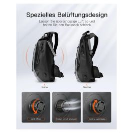 Inateck BP06003 Mochila para portátil Gris/Negro 25-30L Resistente al Agua para Senderismo Unisex Adulto