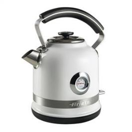 Ariete 2854/01 Hervidor Eléctrico Moderna Blanco 1.7L Acero Inoxidable, Base Inalámbrica 360°, Termómetro, Apagado Automático
