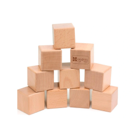 Andreutoys Juego Didactico 10 Cubos Sensoriales con Sonido Madera