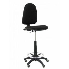 Taburete Piqueras Y Crespo Ayna Ergonomico Mecanismo De Contacto Permanente Regulable En Altura Y Aro Reposapies Ruedas De Parquet Asiento Y Respaldo Tapizados Bali Negro Precio: 207.49999963. SKU: S5702434