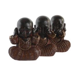 DKD Home Decor Figura Monje Resina Rojo Beige 7.5 x 15.5 x 12 cm 6 Unidades