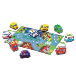 Tapiz blandito city and fun con 9 vehiculos de tela (se convierte en maleta) Precio: 21.78999944. SKU: B198B234BB