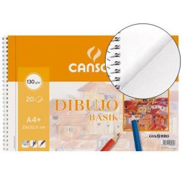 Canson Bloc Dibujo Basik Espiral 20H A4+ 130 gr Microperforado 2 Taladros Blanco Natural -10U- Precio: 30.680000416000002. SKU: S8403198