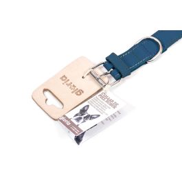 Gloria Collar Oasis Duradero de Piel Nobuck Doble Capa Reforzado para Perro 65 cm x 30 mm Azul