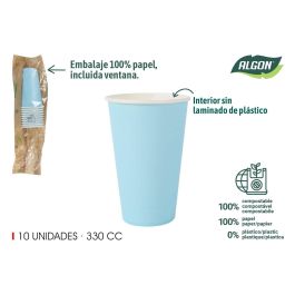 Algon Set 10 Vasos Cartón Azul Baby 330 cc (20 Unidades) Precio: 8.59000054. SKU: B1BLS55L66