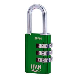 Ifam Candado Combi30 verde 30mm. arco ø5mm. con combinación cuerpo aluminio arco acero cromado Precio: 10.50000006. SKU: S7912183