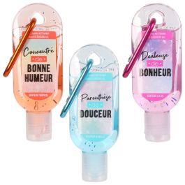 Le Lab des Sens Gel Manos Con Mosquetón 30 Ml Tropical Naranja Vainilla Azul Lilas Rosa