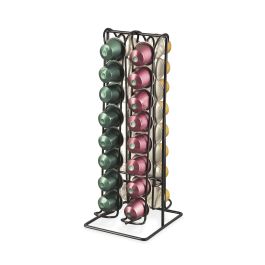 Quttin Soporte para 32 Cápsulas de Café Negro - Organizador de Sobremesa 13.5 x 10 cm (12 Unidades)