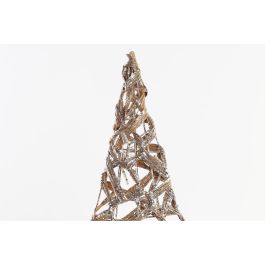 DKD Home Decor Árbol de Navidad Alpina de Ratan, 60 cm de Alto, Natural con Luces LED y funciona con 3 pilas AA DKD Home Decor Árbol de Navidad Alpina de Ratan, 60 cm de Alto, Natural con Luces LED y funciona con 3 pilas AA