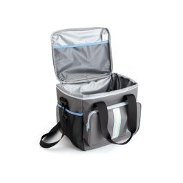 Quid Bolsa Térmica Sugar, 22 L, Gris, con Asa Bandolera, Cierre Cremallera, Plegable, Textil 33x24x28 cm Quid Bolsa Térmica Sugar, 22 L, Gris, con Asa Bandolera, Cierre Cremallera, Plegable, Textil 33x24x28 cm