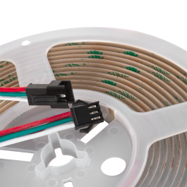 Tira LED COB Digital RGBIC WS2811 1000 LED/m 20 Píxeles/m 5m 19W/m 24V DC IP20 CRI90 Ancho 12mm Corte 5cm