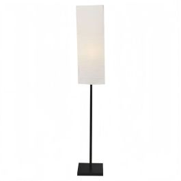 DKD Home Decor Lámpara de Pie Urban de Metal y Papel Entelado, Set de 3, Crudo/Negro, E27, 22 x 150 x 22 cm