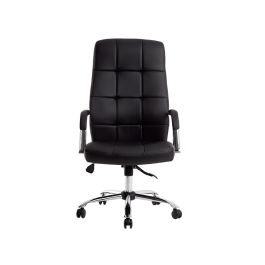 Q-connect Silla de Dirección en Similpiel Negra con Base Metálica Cromada, Mecanismo, Reposabrazos Cromados, Altura Máx 1250 mm, Ancho 610 mm, Profundidad 700 mm, Ruedas Premium Precio: 176.50000049. SKU: B1DR5YHSE9