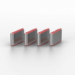 Lindy Bloqueador de puertos USB Type C, 4 unidades con llave, rosa - Evita acceso no autorizado a puertos USB-C