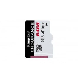 Kingston Technology SDCE/64GB Tarjeta MicroSD 64GB High Endurance Clase 10 UHS-I U1, para Cámaras de Seguridad y Vehículos, Resistente