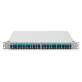 Digitus LWL Caja de empalme de fibra óptica 1HE equipada 24x SC duplex OS2, gris, acero, referencia: Spleißbox