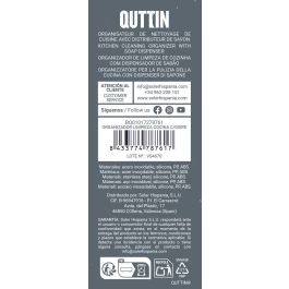 Inde Organizador Limpieza Cocina con Dispensador 13.6x8x14.5 cm